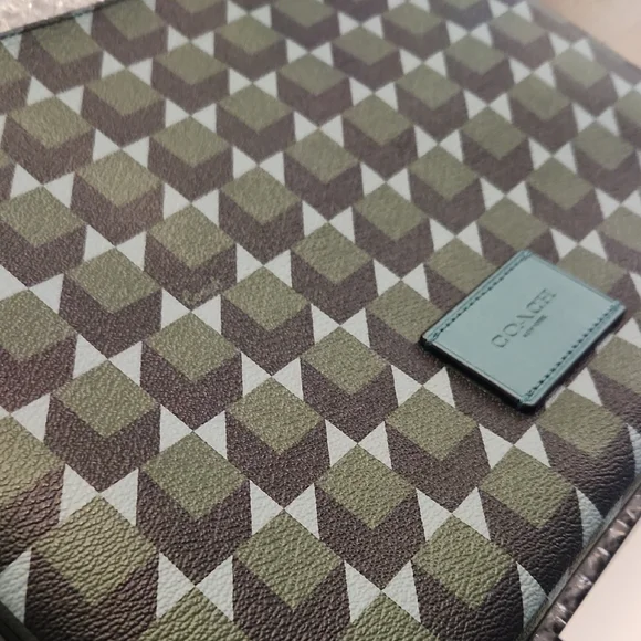 Coach Men's Large Pouch with Cube Print - Picture 5 of 7
